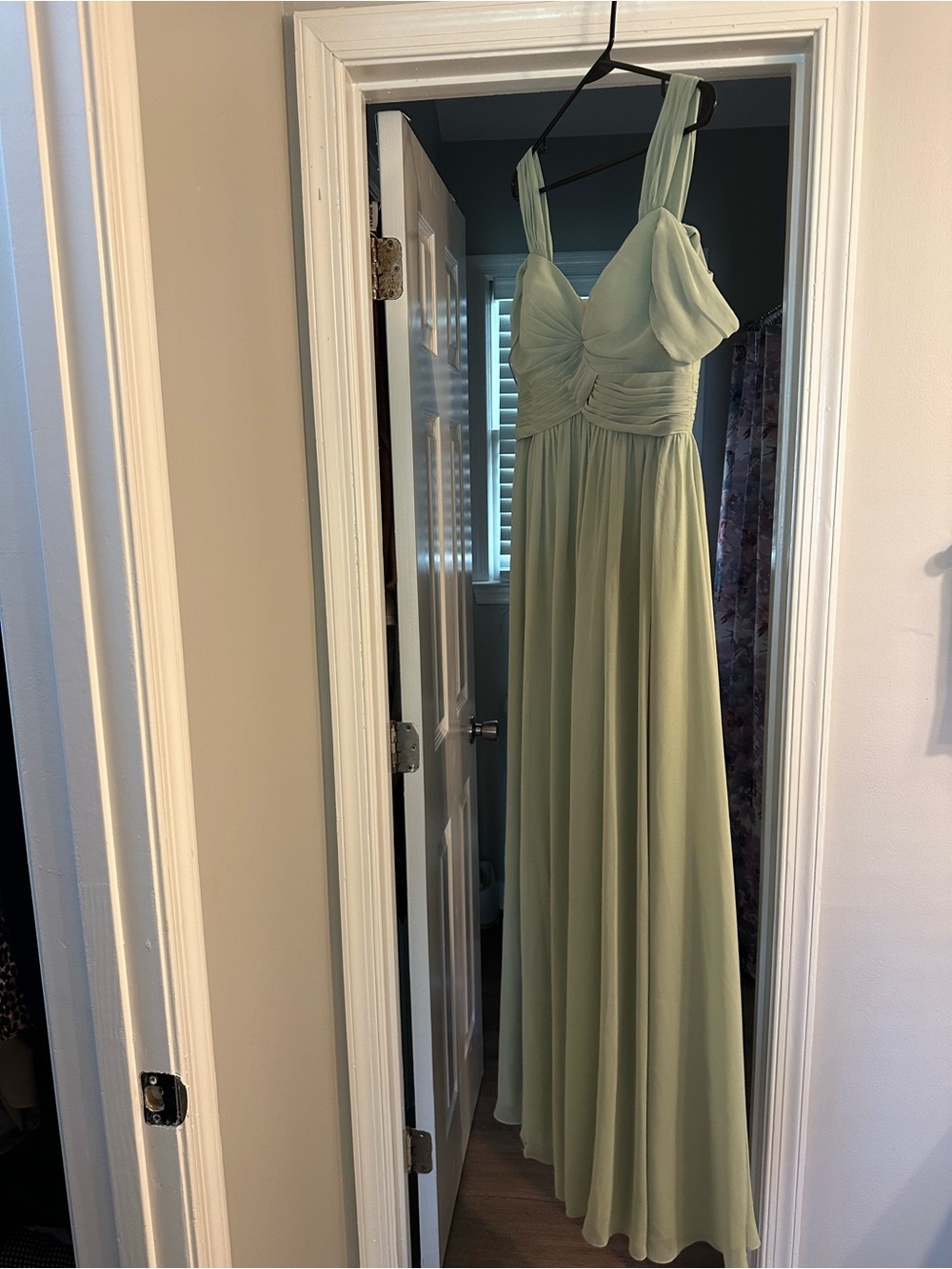 Azazie Lianne Sage Green Chiffon Bridesmaid Dress